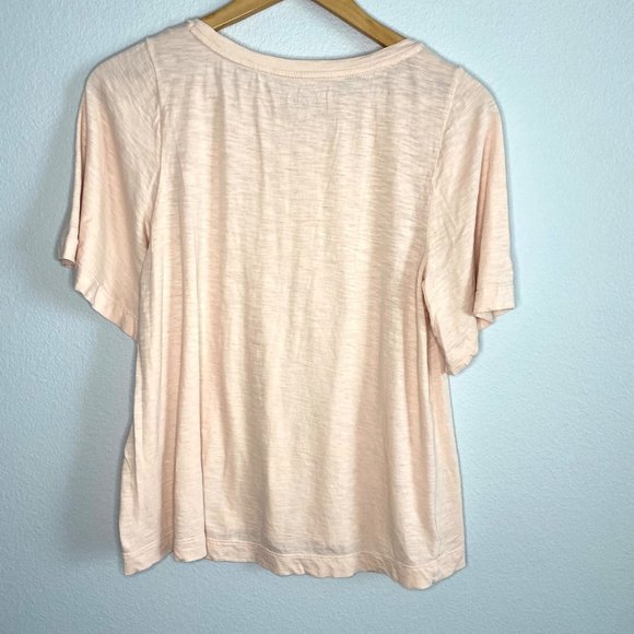 LOFT Light Pink Cotton Short Bell Sleeve Tee - Picture 5 of 12